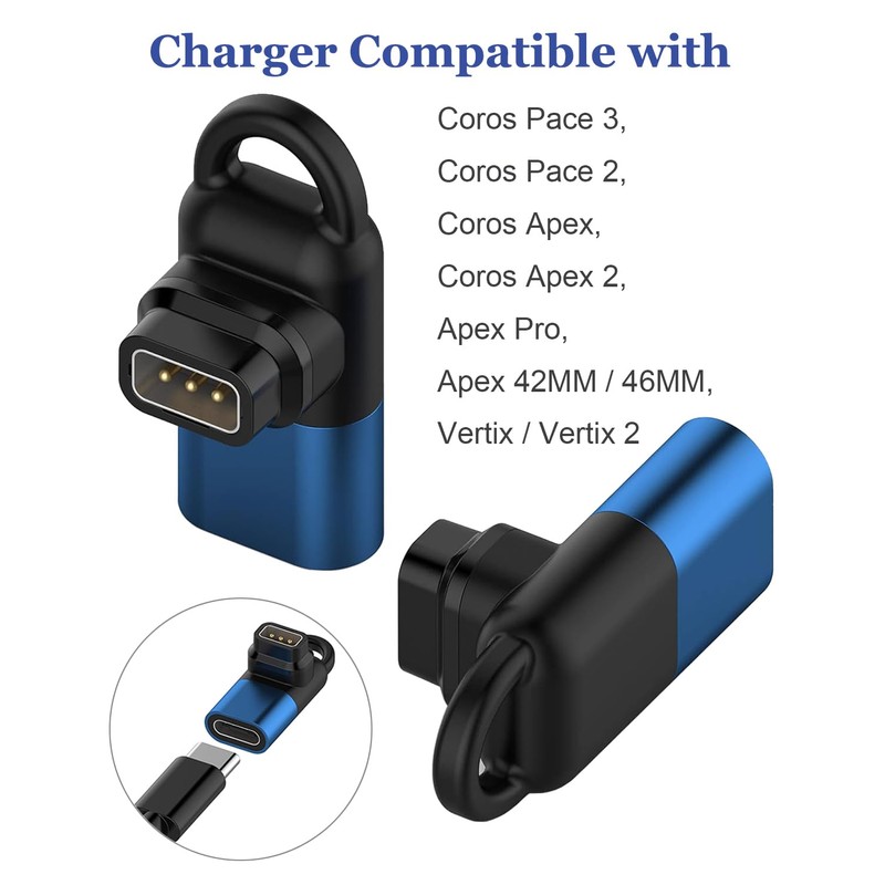 Portable Charger for Coros Pace 3/Pace 2/Apex 2/Vertix Smartwatch, USB