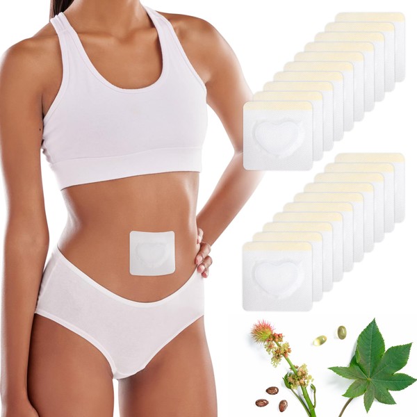 20 Pcs Castor Oil Patches Castor Oil Belly Button Patch