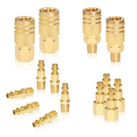 Air Hose Fittings 1/4 NPT Air Tool Fittings 1/4" Air Compressor Accessories & Attachments, Air Hose Repair Kit, Quick Connect Air Hose Fittings, Air Line Fittings Coupler and Plug Kit