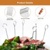 30 Pieces Metal BBQ Skewers, 25cm Stainless Steel Kebab Skewer,