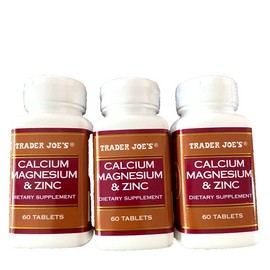 Trader Joe's 3 X Trader Joe's Vitamins Calcium, Magnesium & Zinc for Immune Support