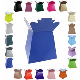 Glossy Vibrant Bouquet, Flower Box/Vase - Transportation Display, Presentation Boxes (1, Royal Blue)