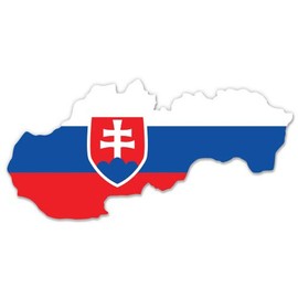 GT Graphics Slovenia Map Flag Country Shape - 12" Vinyl Sticker Waterproof Decal