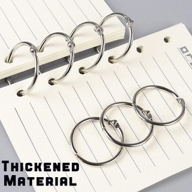 Belegao 30PCS Metal Binder Rings 30mm Outer Diameter - Flash Card Rings Book Ring Heavy Duty Alloy Small Loose Leaf Binders 25mm Inner Diameter Keychain for Books, Cards, School, Office