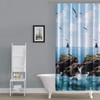 Extra Long Fabric Bathroom Shower Curtain, 180cm Wide by 200cm