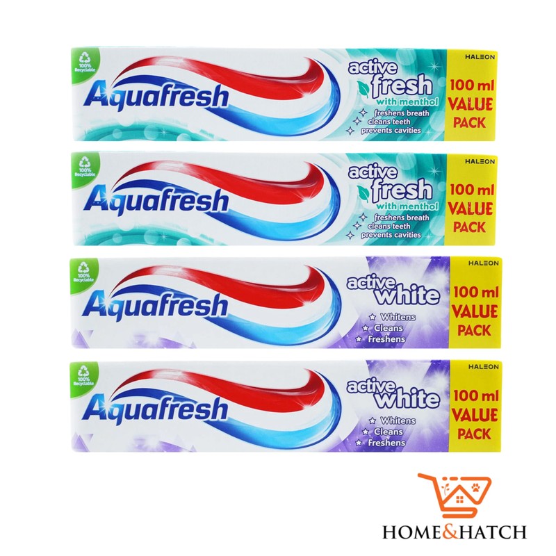 Home & Hatch Toothpaste Bundle: Includes 2 Packs of Aquafresh
