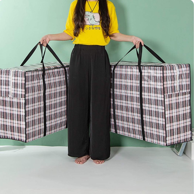 5 Pack Large Storage Laundry Bags Checkered Organizer Bag with