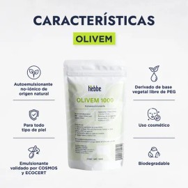 Hebbe Olivem 1000 Autoemulsificante Cosmético 100 g Piel Mixta