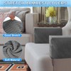 sourcing map 2Pcs Twill Stretch Armrest Covers, Soft Armchair Slipcovers