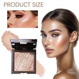 1 Stück Silberner Highlighter Puder, Schimmernder Concealer und Konturpuder, Langanhaltender Diamant Glow für Wangen, Augen und Nase, Perfekt für Glänzende Looks (02#)