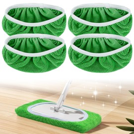 Floor Cloths Microfibre Set, 2 Pieces Mop Cover, 25 x 11.5 cm, Reusable Floor Mop Wet Dry, Sweeper Mop, for Cleaning Hard Floors, Wooden Floors