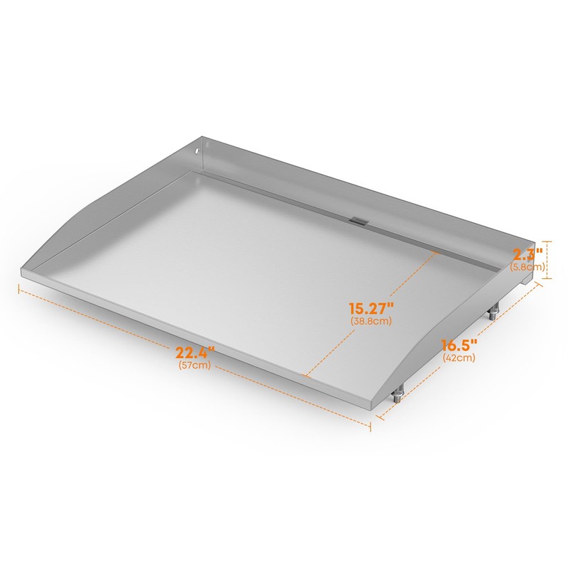 Stanbroil 22 Inch Stainless Steel Flat Top Griddle Replacement Top