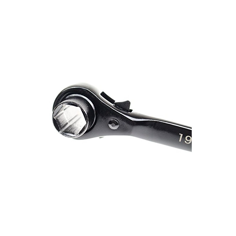 Hexagon Scaffold Podger Ratchet Spanner Ratcheting Socket Wrench Tool 19mm/22mm