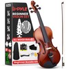 Pyle Full Size Beginner Violin Starter Kit, Violin Starter Package