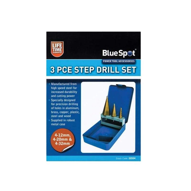 Blue Spot Tools Tools 20504 HSS Step Drill Set (4-32mm),