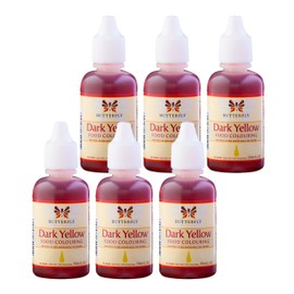 Butterfly Food Coloring Extract 0.8oz (25ml) (Yellow Coloring, Pack of 6)