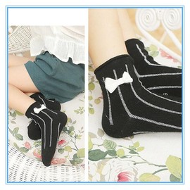 Real Style Children's Socks, Formal, Princesses, Bowknots, Juniors, Set of 5, Crew Length, Colorful Girls, L: Recommended for children ages 9-12