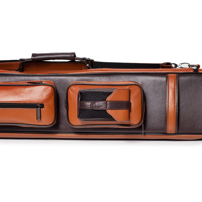 OKKO Billiard Pool Cue Soft Case Brown/Dark Brown 4x8