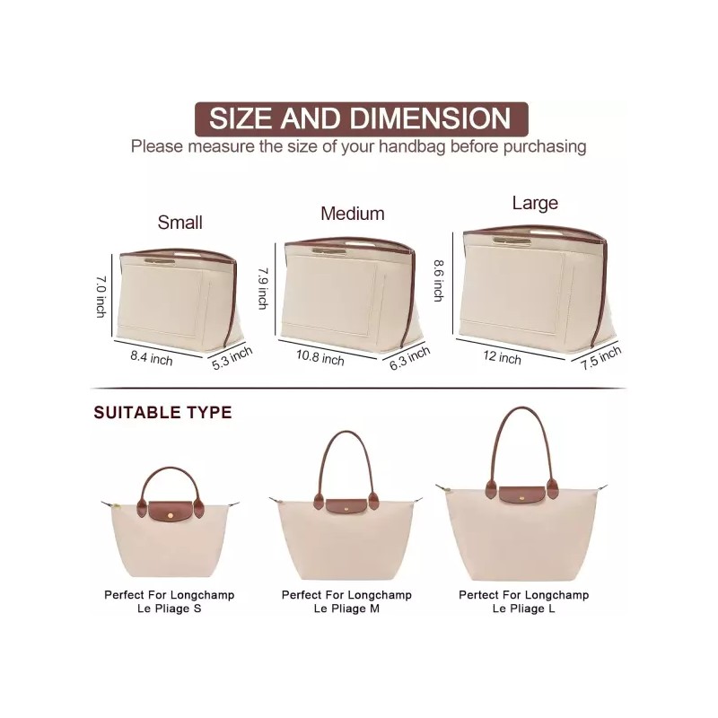 _Longchamp 도이아푸오스 펠트 지갑 정리함 롱샴 르 플리지 S 가방