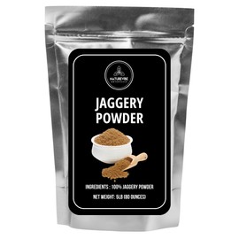 Naturevibe Botanicals Jaggery Powder 5lb | Pure & Natural Unrefined Sweetener | Gluten Free Sugar Substitute | No Anti-Caking Agent | Perfect for Tea Coffee Baking - 80 Ounces