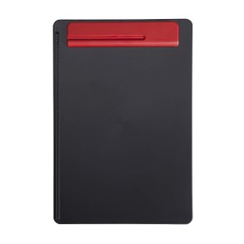Maul clipboard, Plastic shatterproof A4 clipboard, Paper Stopper Left, Pen Holder Black/red