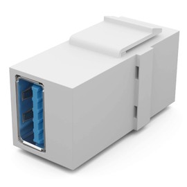HB-DIGITAL Keystone Module with USB 3.0 Female Multimedia Keystone for Patch Panel Network Socket Keystone Holder Connector Adapter Coupling Plug & Play White