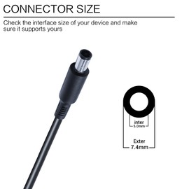 65W Laptop Charger replacement for HP Compaq Presario Cq56 Cq57 Cq58 Cq61 Cq60 Pavilion DV6 DV7 Probook 6470b 4530s 4340s 4540s 6460b 6560b 6555b 6570b EliteBook 840 G1 G2 2570p Power Supply 7.4*5.0mm