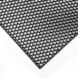 AggAuto 47"x16" ABS Plastic Universal Car Grill Mesh, Automotive Grille Insert Bumper Honeycomb Hole Grids Black