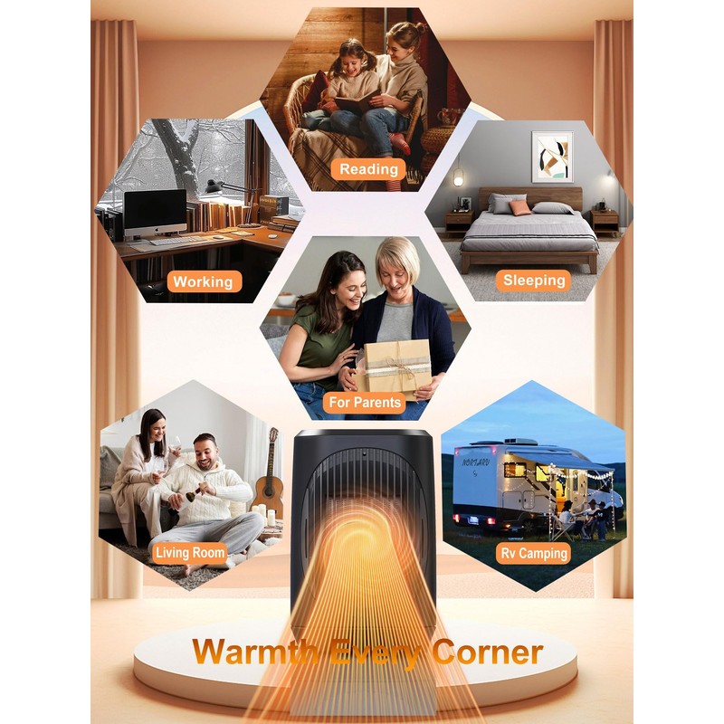 iFeiFan Small Space Heater, Portable Electric Heaters for Indoor Use