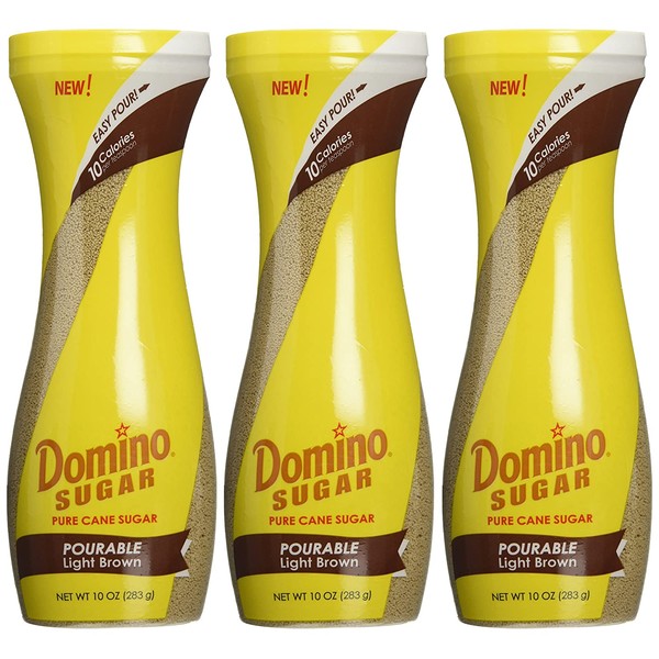 Domino Brown Sugar Easy Pourable Light Brown 10 Oz (3 Pack)