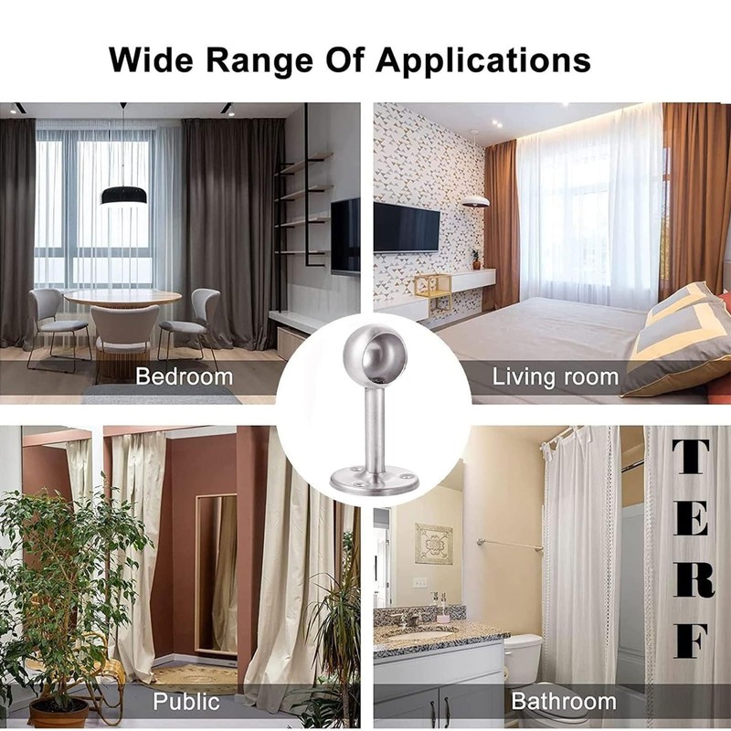 INCREWAY 2pcs Stainless Steel Wardrobe Pipe, Dia 25mm(1") Closet Lever