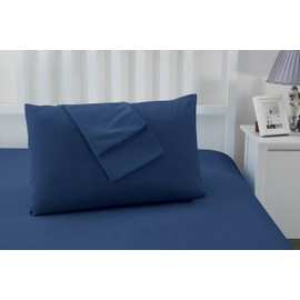 Sonia Moer Super Soft Brushed Microfiber Pillowcases - Non Iron Breathable Hypoallergenic - Navy Blue Set of 2 Pillowcases