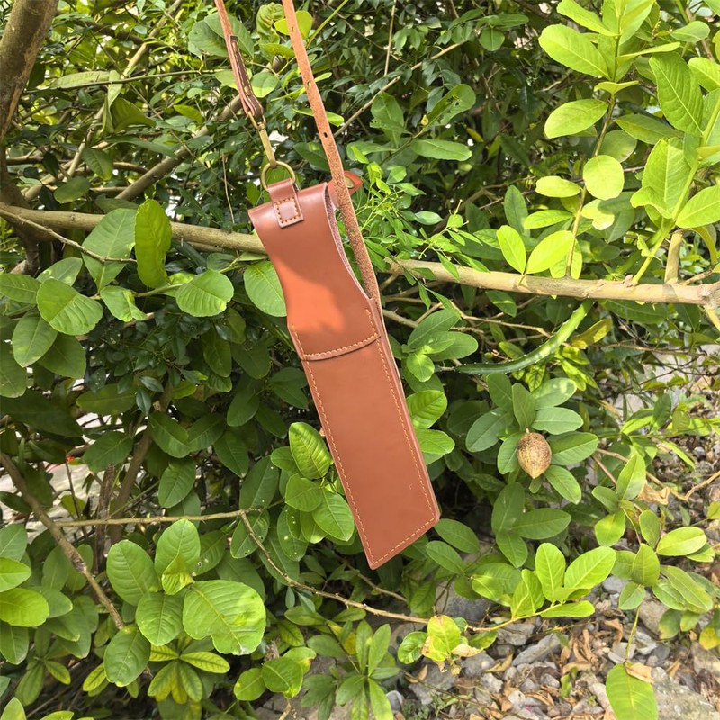 12.99" Large Leather Fixed Blade Knife Sheath,EDC Back Organizer for