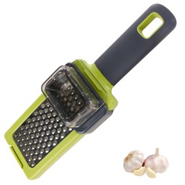 Stainless Steel Handheld Garlic & Ginger Grater – Ergonomic Kitchen Tool for Effortless Grating, Zesting, and More