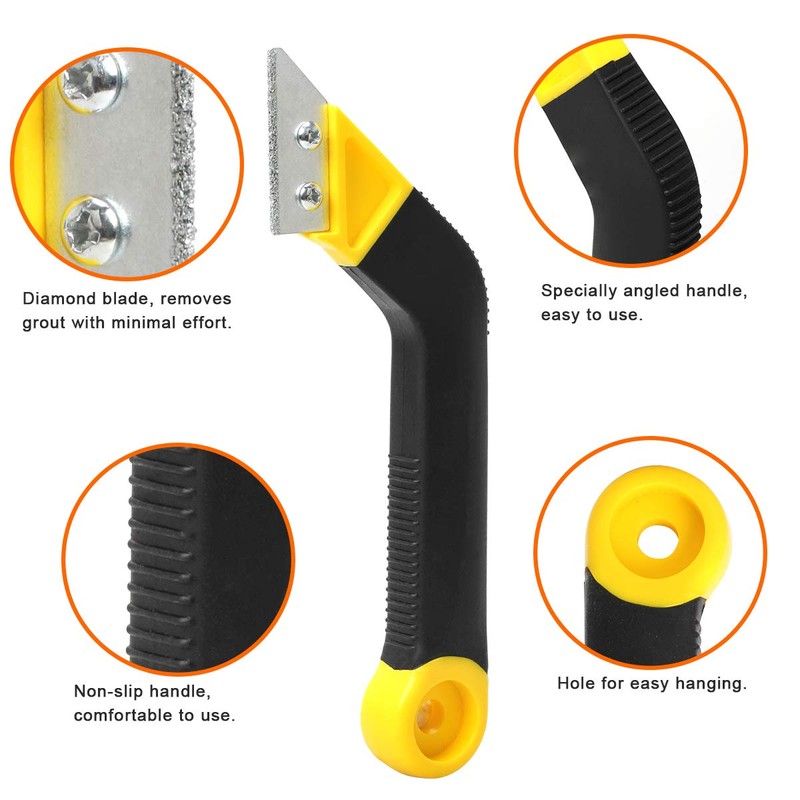 Coitak Tile Grout Saw Angled Grout Saw with 3 Pieces