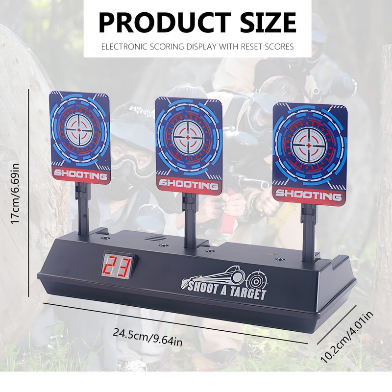 WALWAL Auto Reset Electronic Scoring Shooting Target with a Net