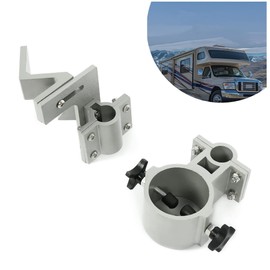 KUAFU RV Starlink and Flag Pole Mount Fit 1" RV Ladder Rails Adjustable Hold up to 2.5" Diameter Pole