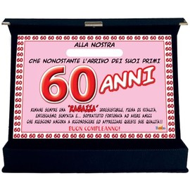 Italian Language Plaque for Birthday Musical 60 Years Girlfriend