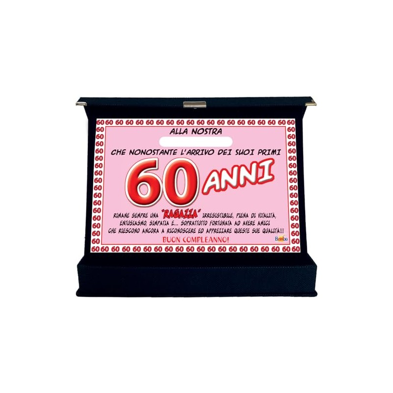 Italian Language Plaque for Birthday Musical 60 Years Girlfriend