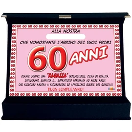 Italian Language Plaque for Birthday Musical 60 Years Girlfriend