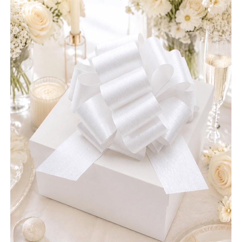 2PCS Pull Bow for Gift Wrapping, 10" Large Ribbon Bow,