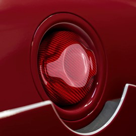 FXETRNL Gas Fuel Tank Cap Carbon Fiber Cover for Mini F55 F56 (2014-2023), F57 (2016-2023), Frame Protect Stickers Decor Car Accessories Red(Hard Convex