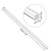 sourcing map 6mmx6mmx250mm Transparent Clear Solid Acrylic Square Rod PMMA