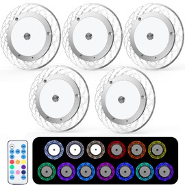 BlueFire Upgrade 600LM RV Lights Interior, RV Ceiling Dome, 3 Color Temperatures,8 Multi-Color Side Light, Fixture with Dimmer Switch for Cabinet Camper Van Truck Boat (Multicolor-5 Pack)