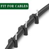 Rierdge 80 Pieces Half Clamps J-Hook with Nail, 12mm Black