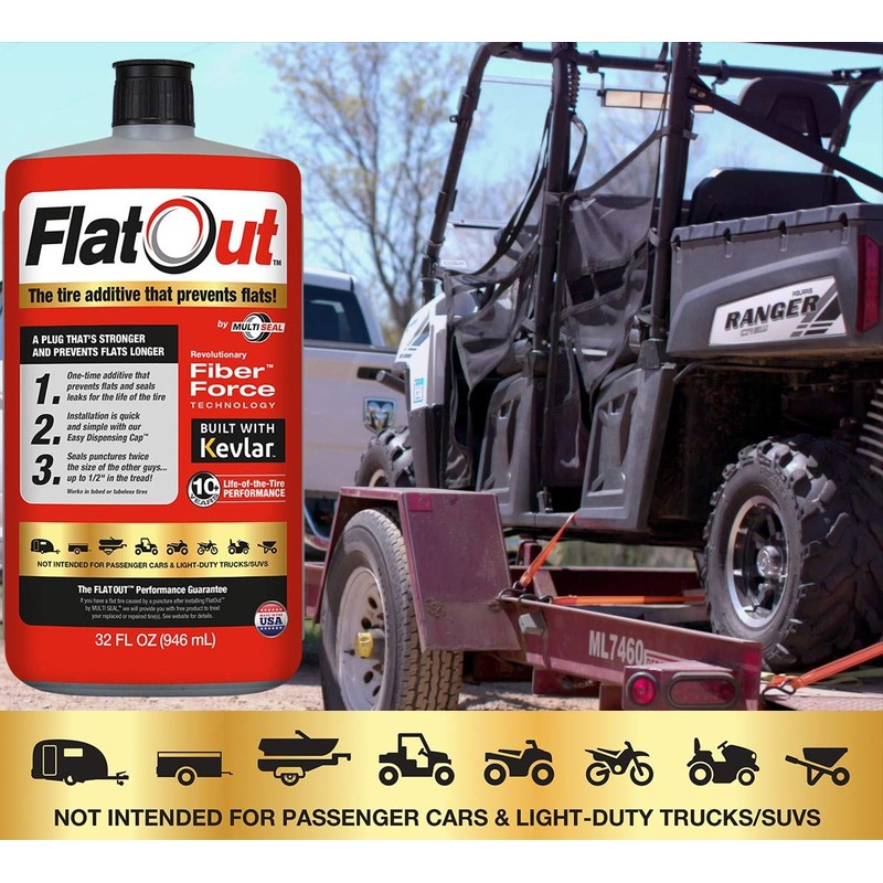FlatOut 99906 Tire Sealant (Multi-Purpose Formula), Great for Boat Trailers,