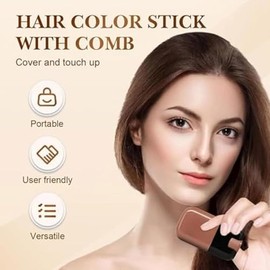 Peine Tinte Portátil para Cabello, Retocador de Canas y Raíces | Cubre Canas, Uso rápido, Unisex