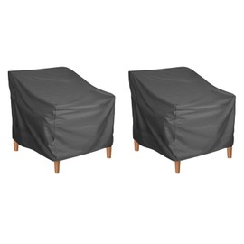 Garden Chair Cover Waterproof 210D Protective Cover for Garden Chairs, Pack of 2 Chair Covers, Outdoor Weatherproof Covers for Chairs, Garden Chair Cover for Garden Furniture, 80 x 85 x 91.5 cm