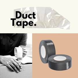 Intertape Black Duct Tape, 2 Inch x 60 Yards, 6 Pack, 9 Mil, for Repairing Patching and Sealing