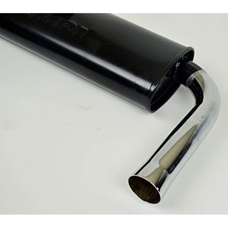 Quiet Muffler, with Chrome Tip, 3 Bolt Flange, for Beetle,